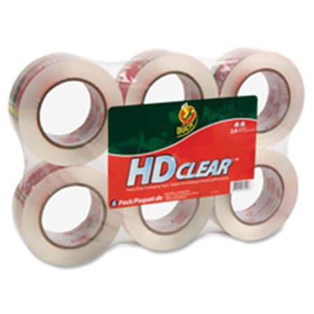 Duck Brand HD Packing Tape, 1.88 in. x 110yds, 2.6mil, Clear, 6PK DU463968